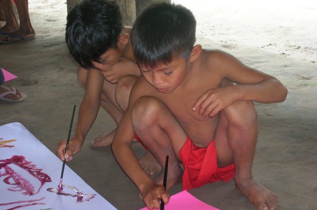 Art project with indigenous school children